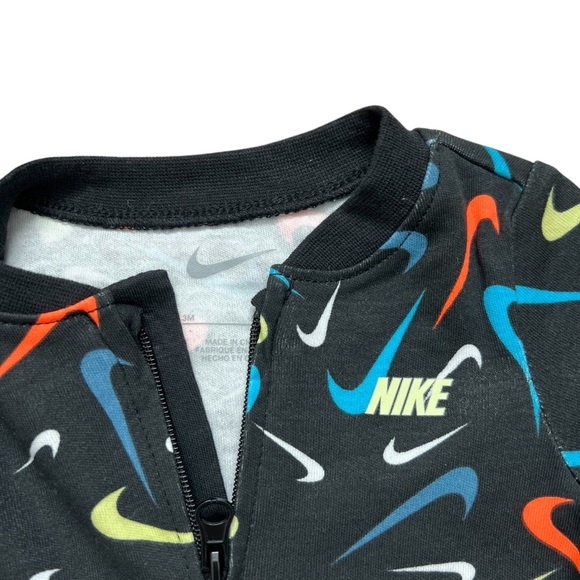 Nike Swooshfetti Baby Coverall Footed One-piece - Size 3M - Picture 2 of 4